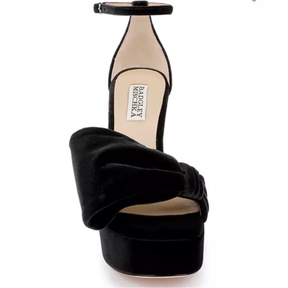 Badgley Mischka Zoelle Ankle Strap Bow Platform High Heel Sandals Size 11 - Picture 3 of 8